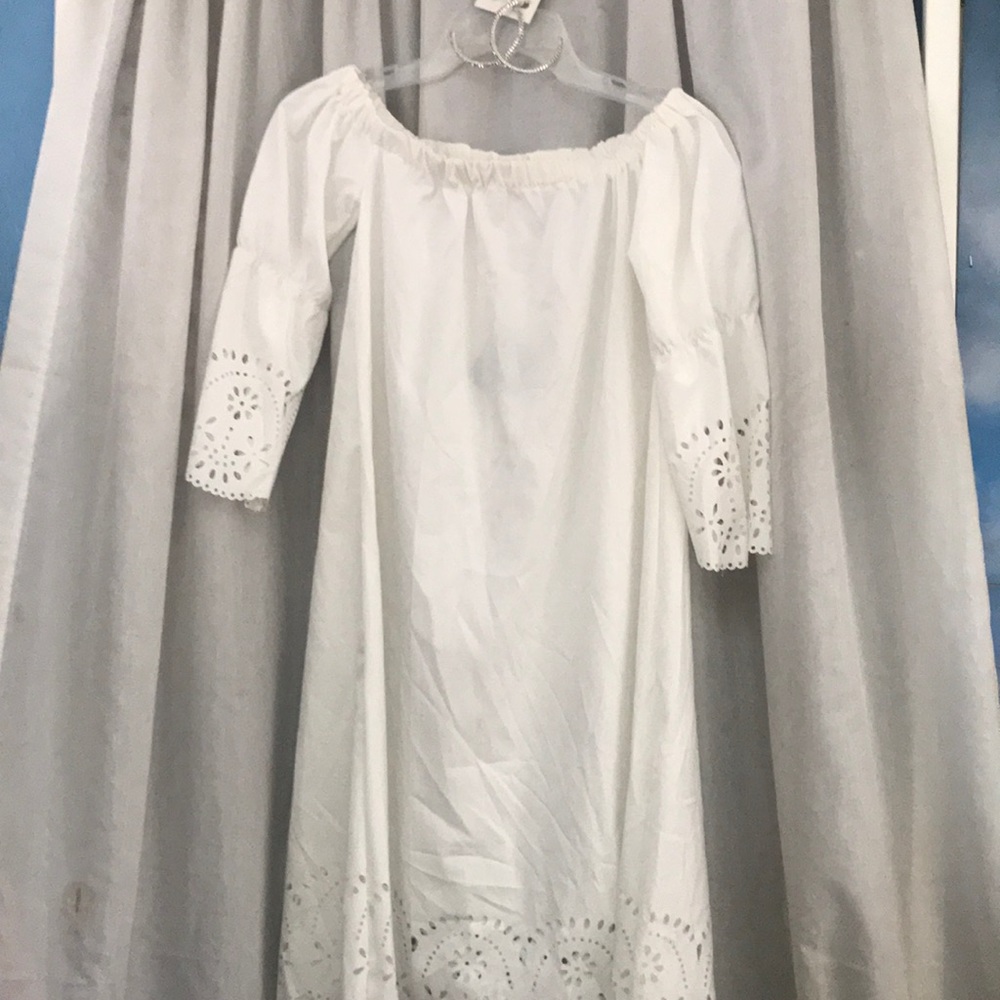 Off shoulder white dress
